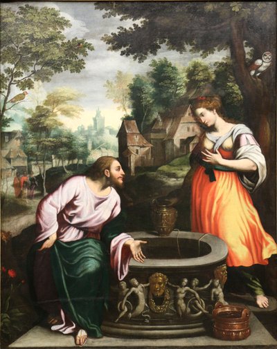 Jesus and the Samaritan Woman by Benvenuto Tisi da Garofalo